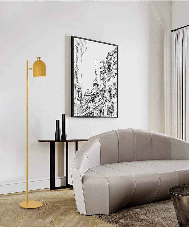 Nordisk Macaroon gulvlampe — Smijernsramme, LED (stue/soverom/kontor) 🎨