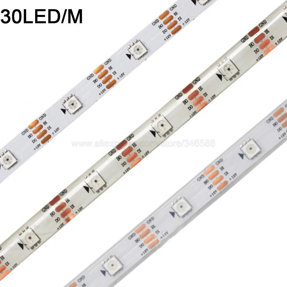 WS2815 LED-strip — 12V, Dual-signal, 30/60/74/96/144 LEDs/m