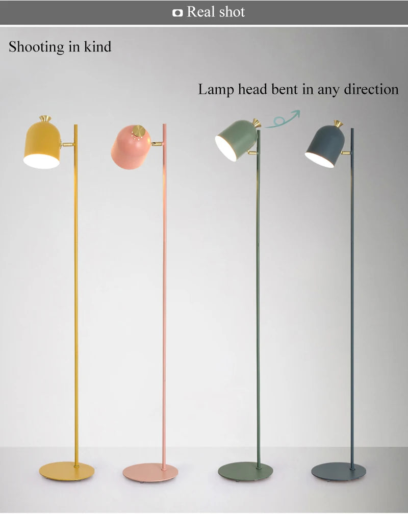 Nordisk Macaroon gulvlampe — Smijernsramme, LED (stue/soverom/kontor) 🎨