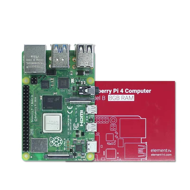 Raspberry Pi 4 Model B — 1/2/4/8GB RAM, WiFi & Bluetooth