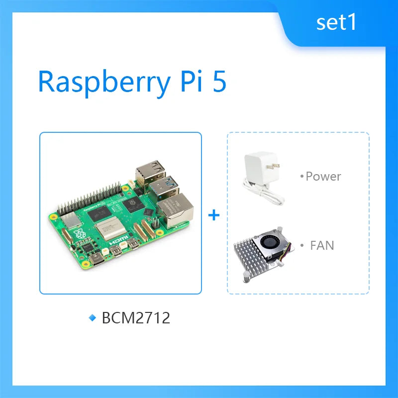 Raspberry Pi 5 — Med Etui & Strøm  Mange varianter Velg bundle