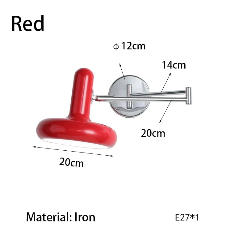 Nordisk svingarm vegglampe — Uttrekkbar, soverom/lesing