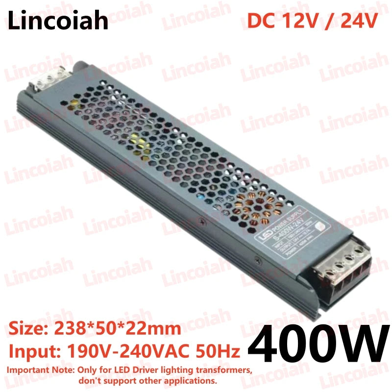 LED Strømforsyning 12V/24V — Stille 60W–400W