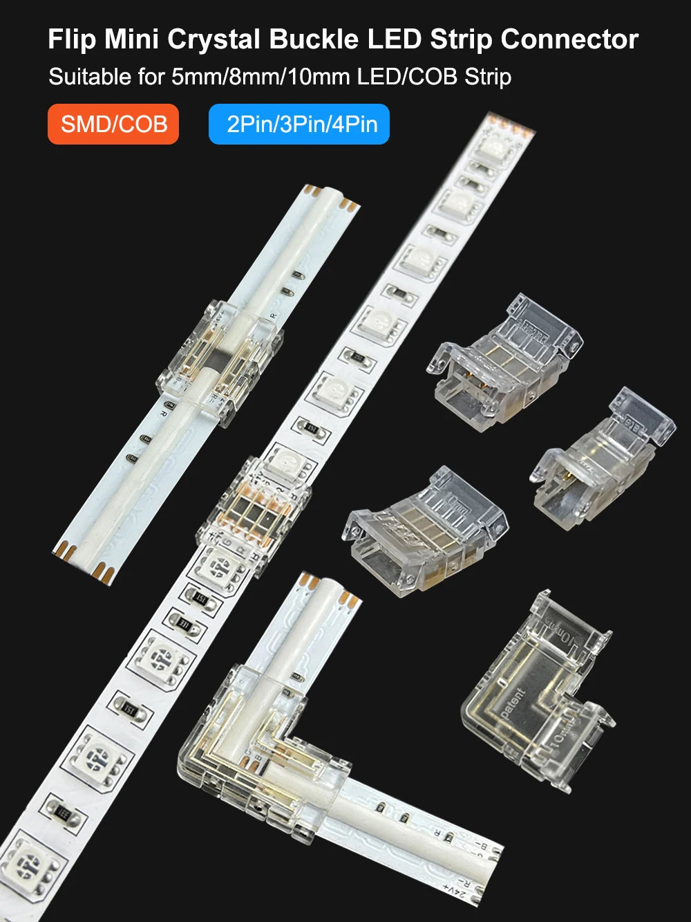 COB LED Loddfri Hat-Kobling — 5/8/10mm