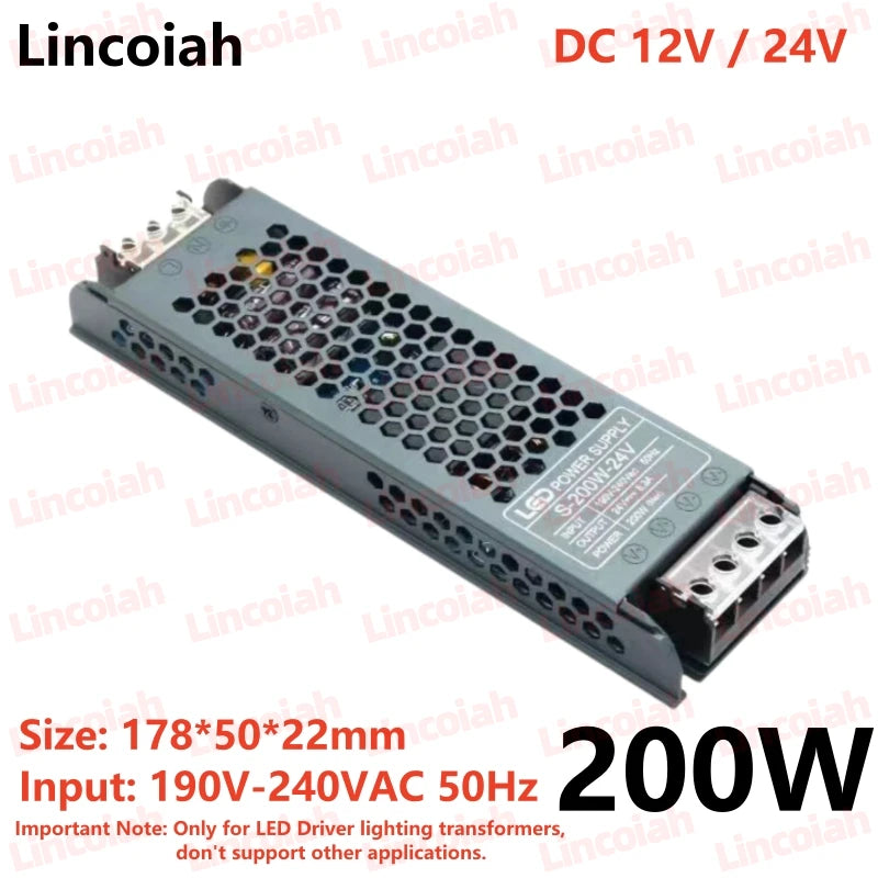 LED Strømforsyning 12V/24V — Stille 60W–400W