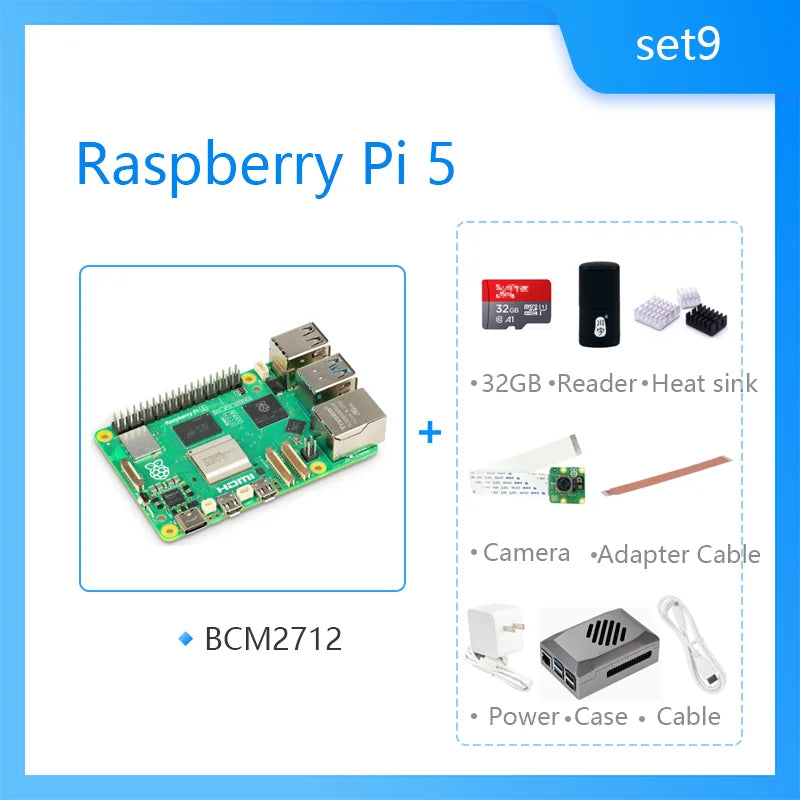 Raspberry Pi 5 — Med Etui & Strøm  Mange varianter Velg bundle
