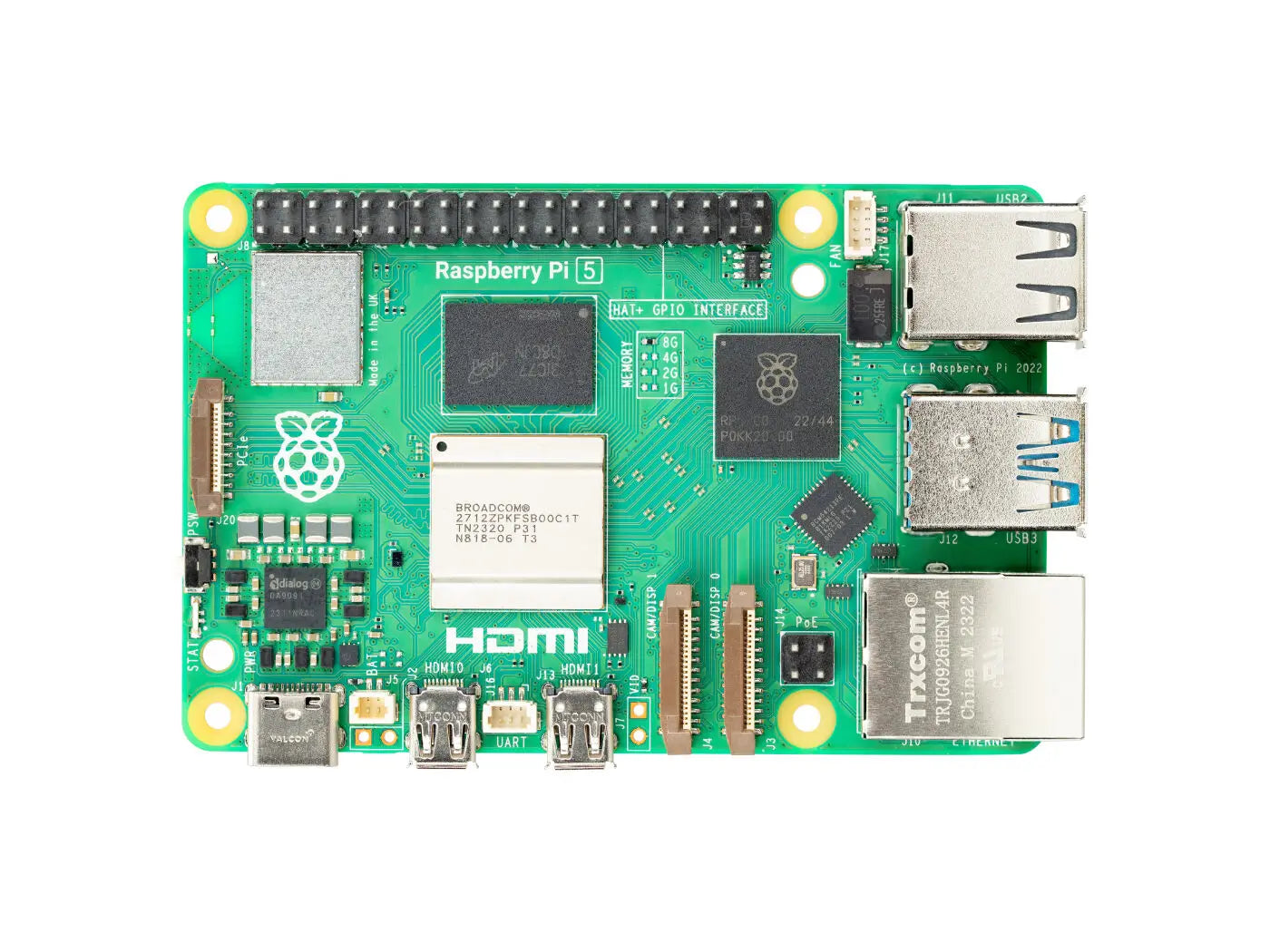 Raspberry Pi 5 — Med Etui & Strøm  Mange varianter Velg bundle