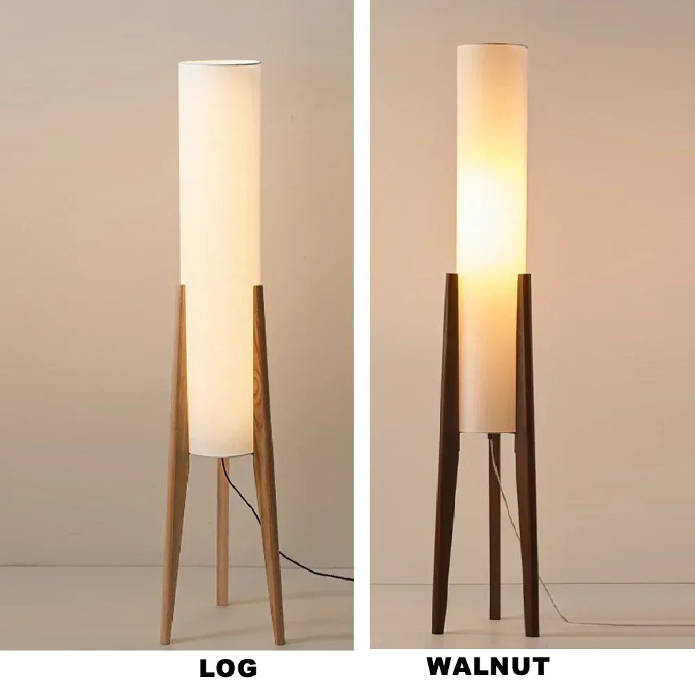 Japansk Wabi-Sabi gulvlampe — Heltre, E27 (stue/soverom/kafe)