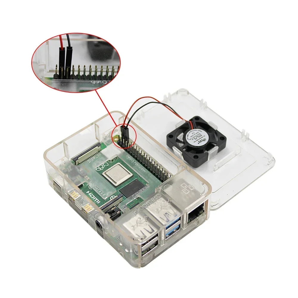 Raspberry Pi 4 Starter Kit — 2/4/8GB med etui, vifte, strøm & HDMI