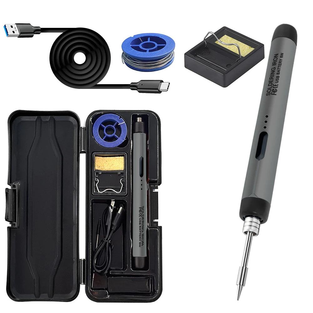 Bærbart USB Lodde-jern — Type-C, Justerbar Temp