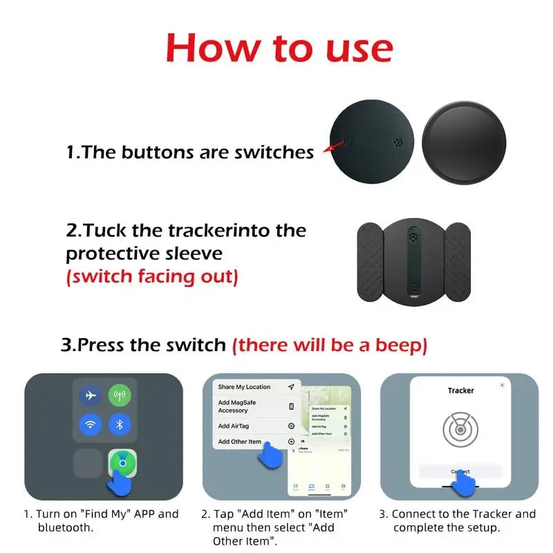 Mini GPS-sporer — Magnetfeste, Sanntid