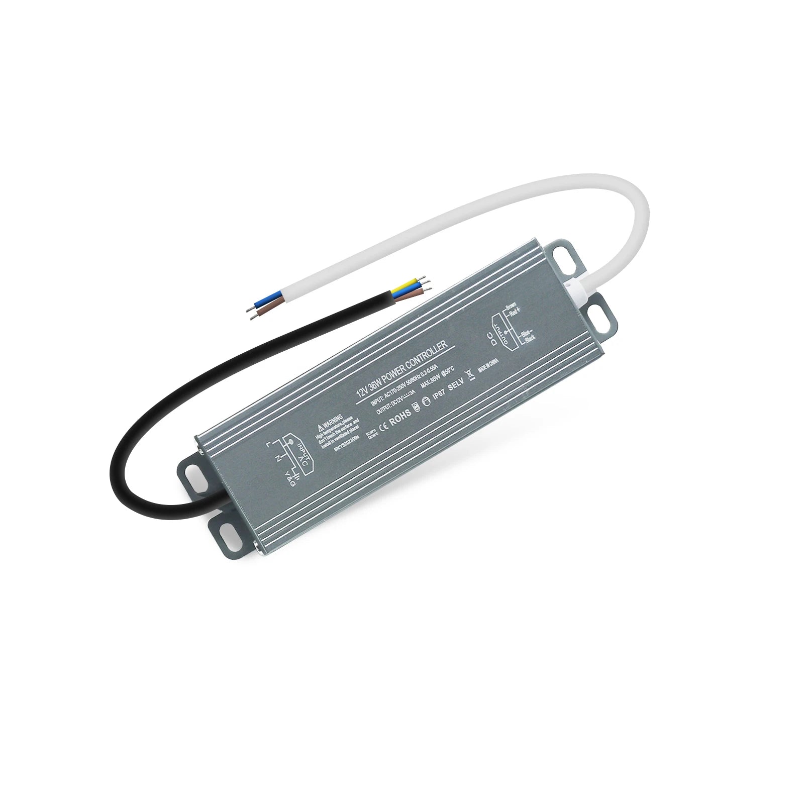 IP67 Vanntett Strømforsyning — 12V/24V, 36–600W