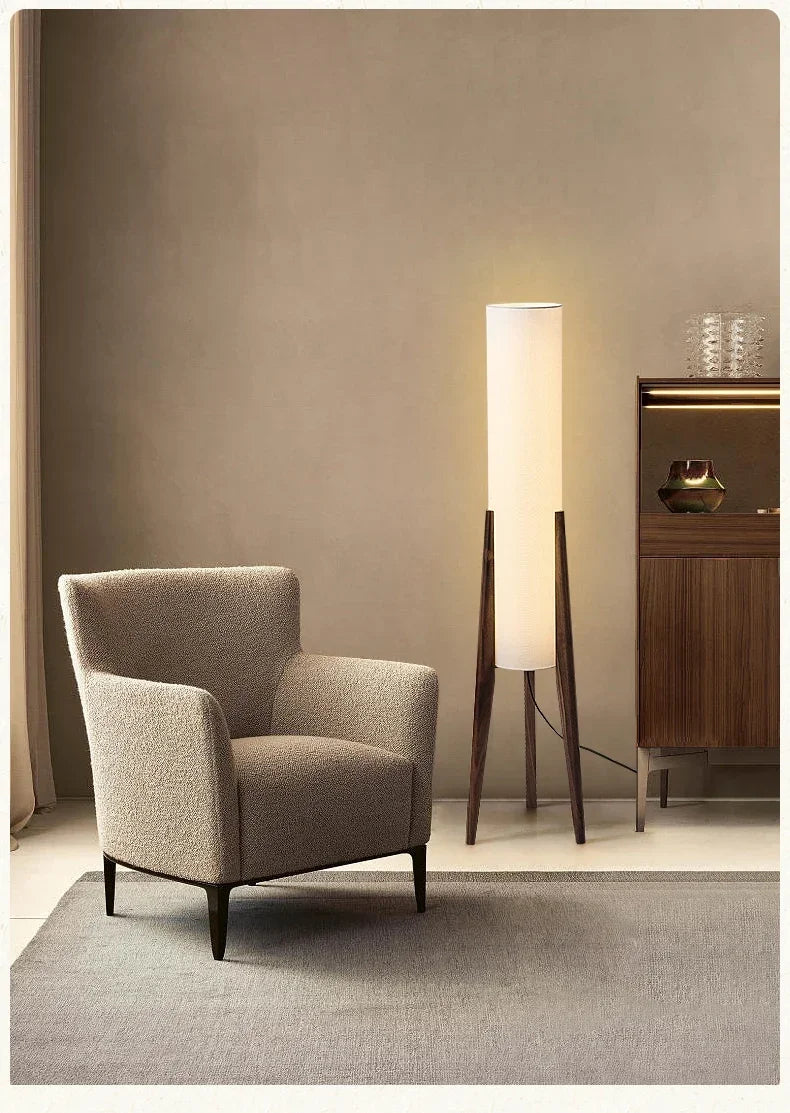 Japansk Wabi-Sabi gulvlampe — Heltre, E27 (stue/soverom/kafe)