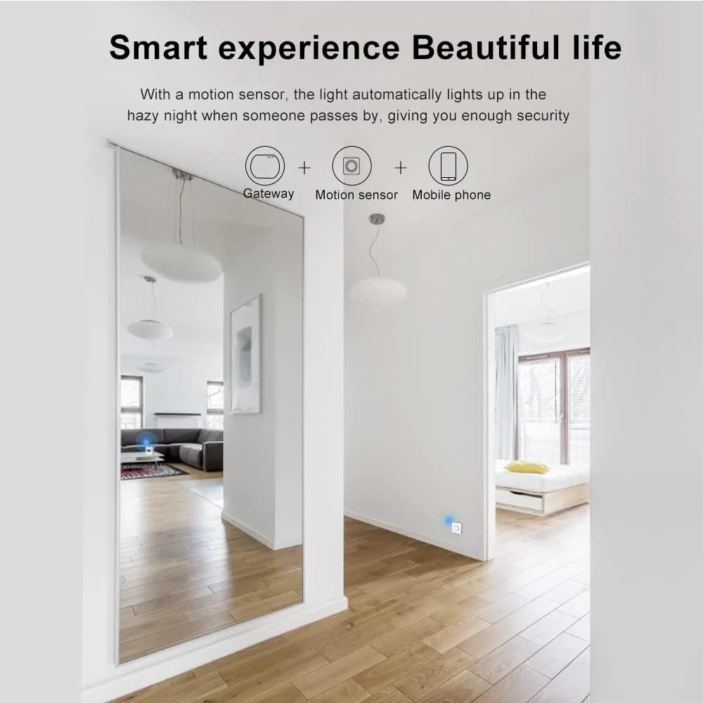 Zigbee 3.0 Mini PIR Bevegelsessensor — Alexa/Google/Home Assistant