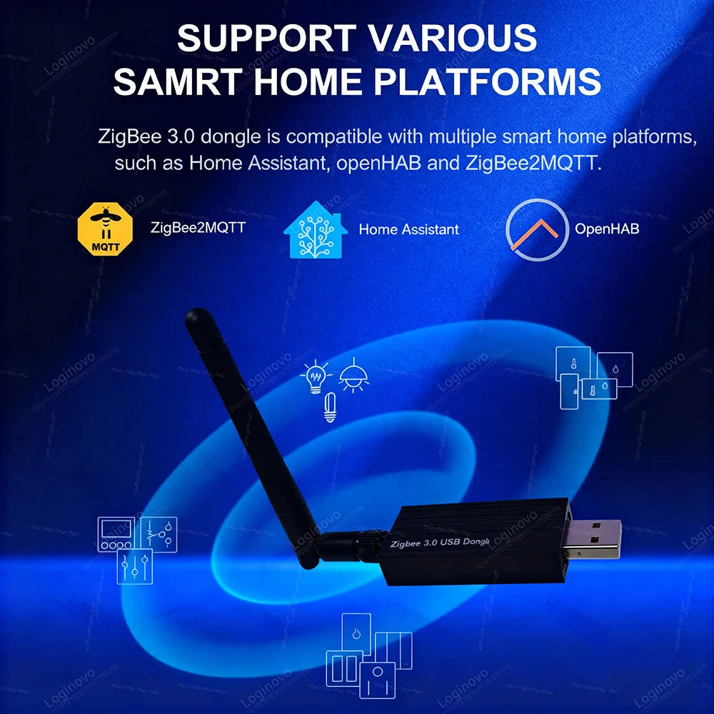 Zigbee 3.0 USB Dongle — Gateway for Home Assistant, Zigbee2MQTT & OpenHAB