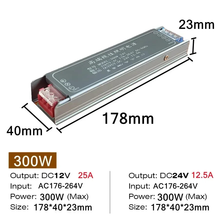 LED Transformer 12V/24V — Stille 60W–400W
