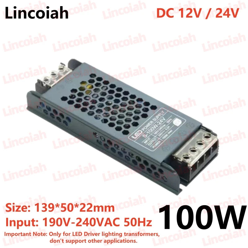 LED Strømforsyning 12V/24V — Stille 60W–400W
