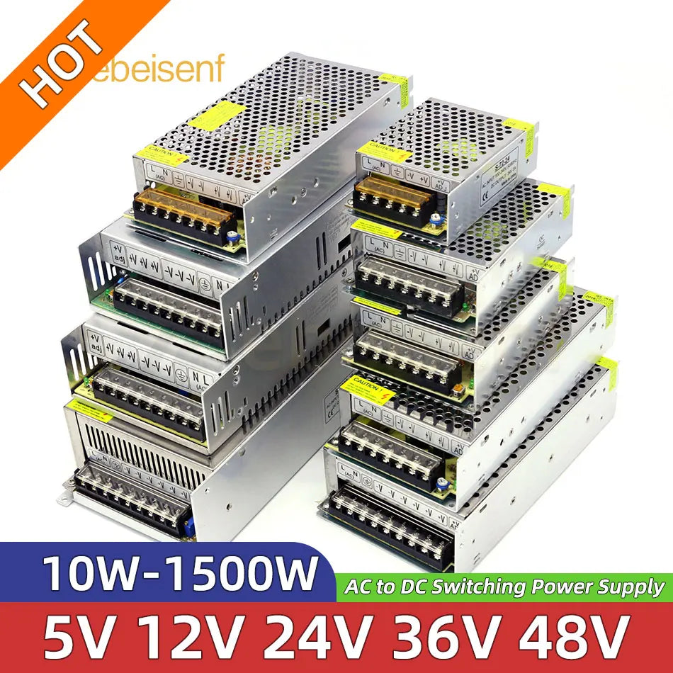 Innkapslet strømforsyning — 5V/12V/24V/48V
