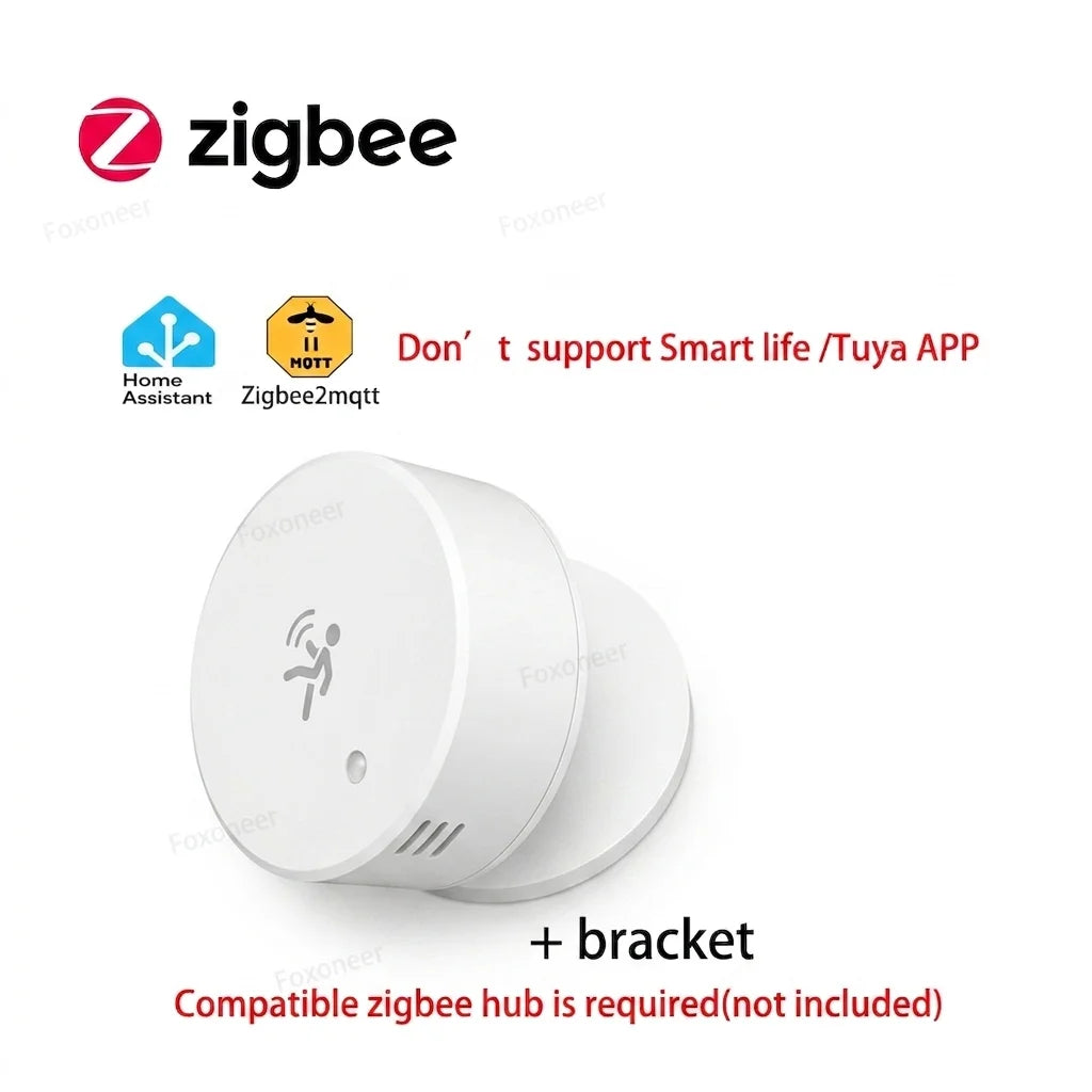 Tuya Zigbee Tilstedeværelsessensor — mmWave, Temp/Fukt/Lys, Home Assistant