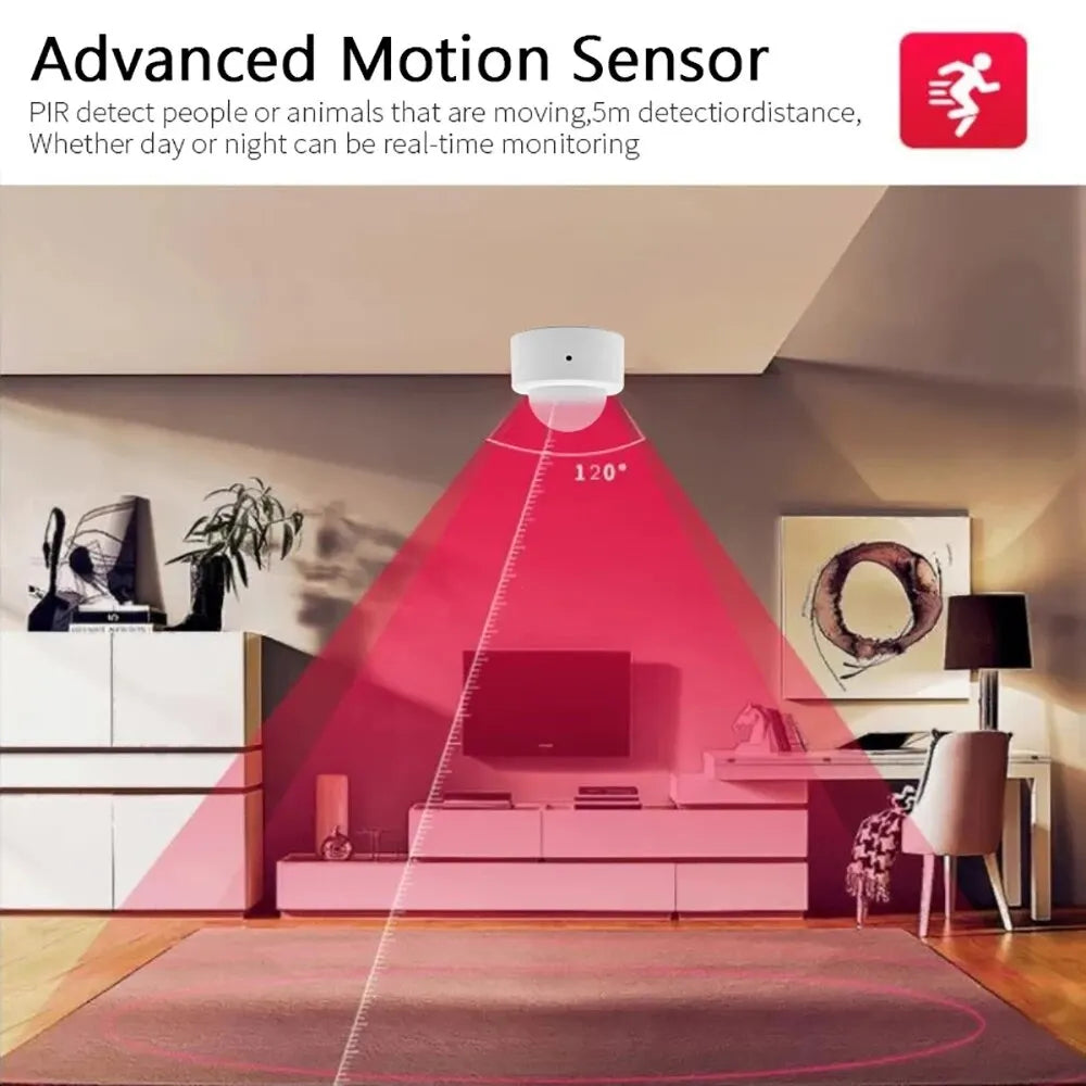 Zigbee 3.0 Mini PIR Bevegelsessensor — Alexa/Google/Home Assistant