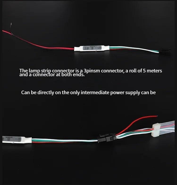 WS2812B LED-strip — 5V, 30/60/144 LEDs/m, IP30/IP67