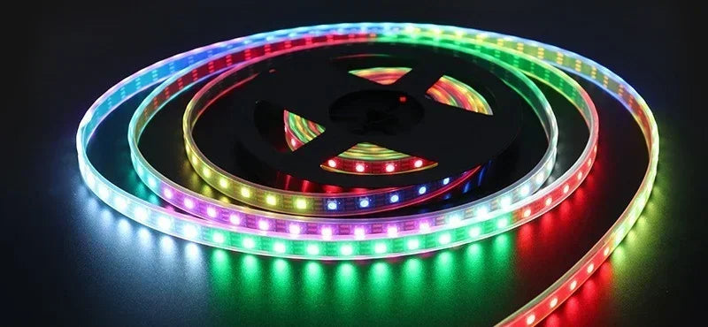 WS2812B LED-strip — 5V, 30/60/144 LEDs/m, IP30/IP67