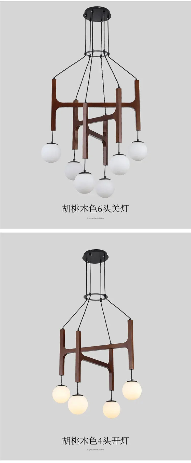 Porada ASTRA Trelampe — Retro, flerhodet, LED (stue/restaurant)
