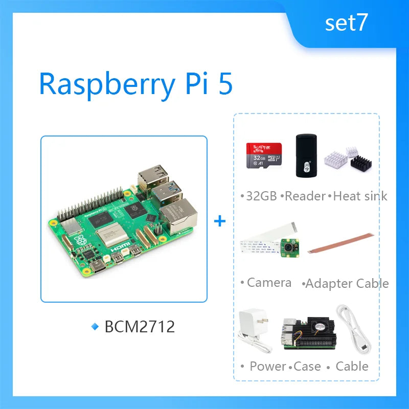 Raspberry Pi 5 — Med Etui & Strøm  Mange varianter Velg bundle
