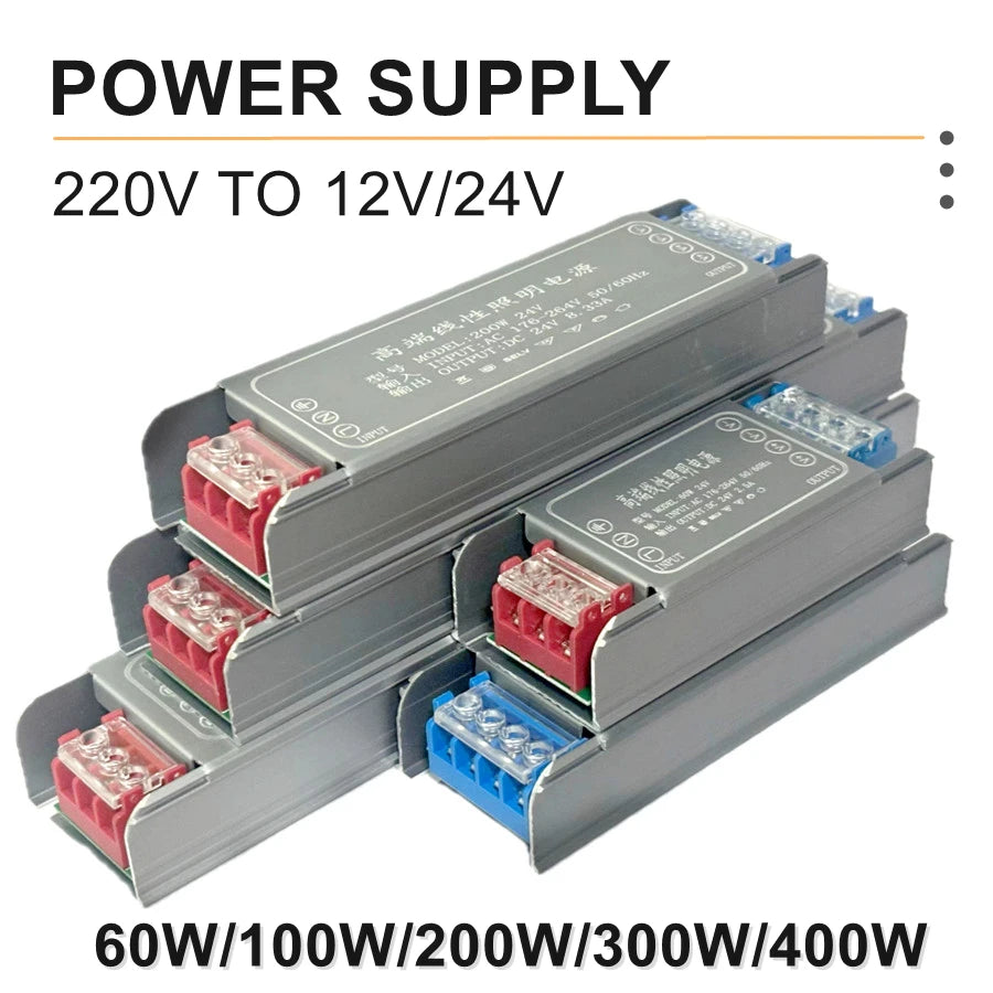 LED Transformer 12V/24V — Stille 60W–400W