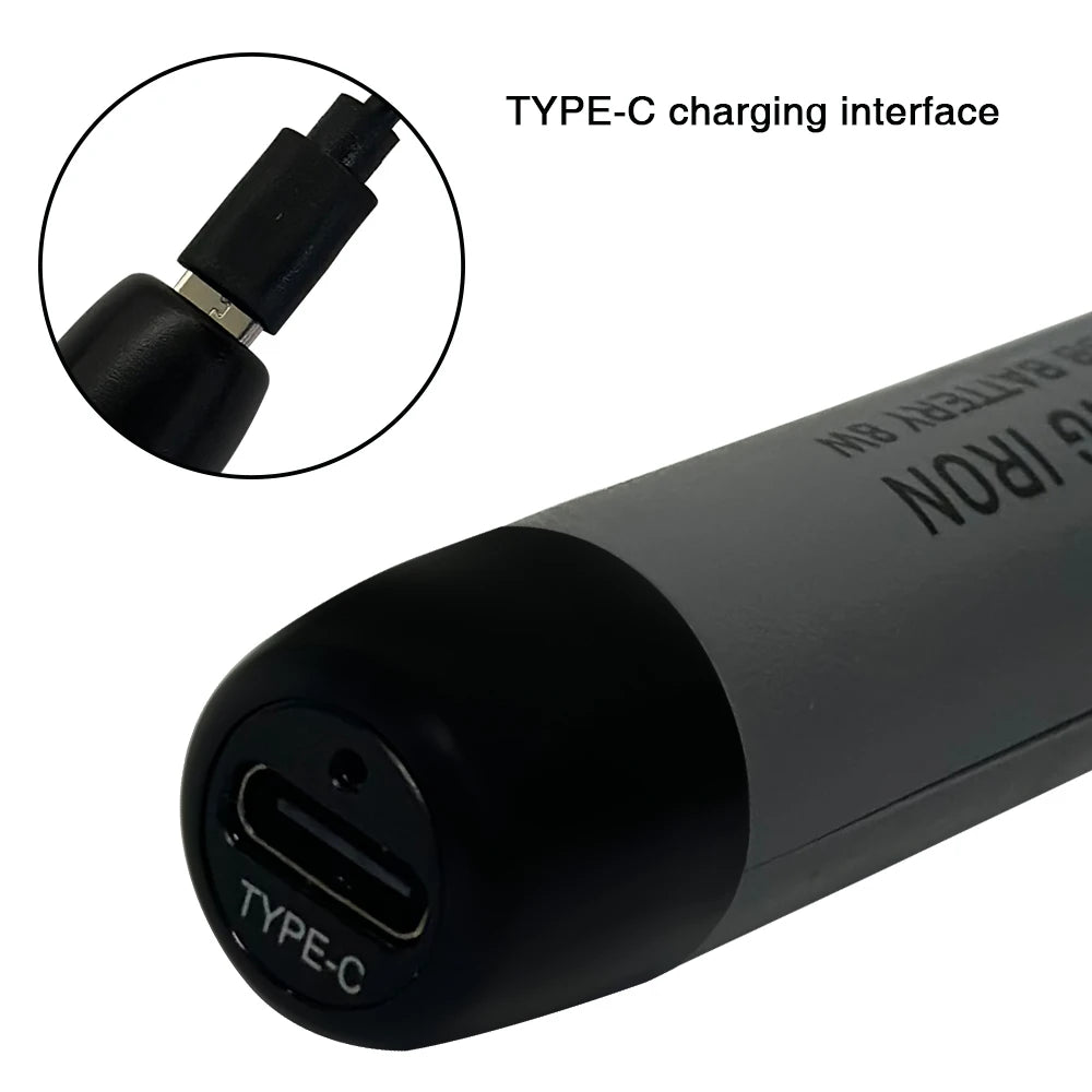 Bærbart USB Lodde-jern — Type-C, Justerbar Temp