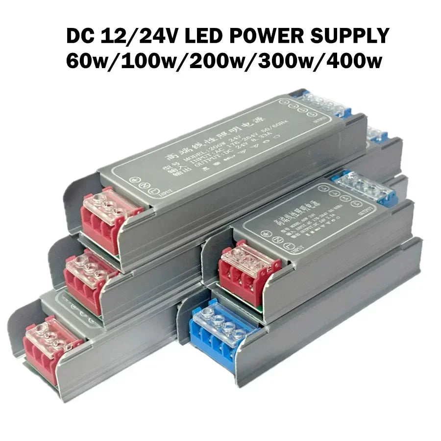 LED Transformer 12V/24V — Stille 60W–400W
