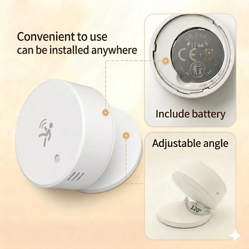Tuya Zigbee Tilstedeværelsessensor — mmWave, Temp/Fukt/Lys, Home Assistant