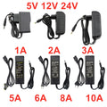 LED Strømadapter — 5V/12V/24V, 1A–10A