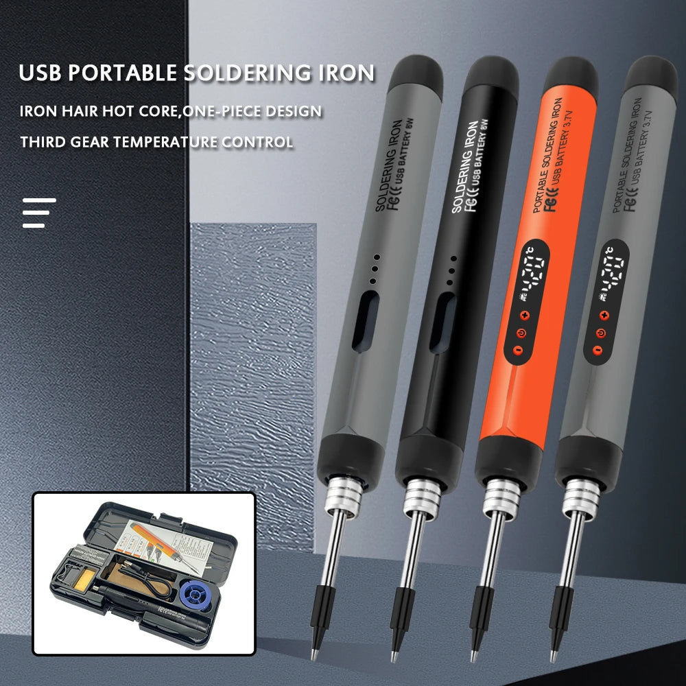 Bærbart USB Lodde-jern — Type-C, Justerbar Temp