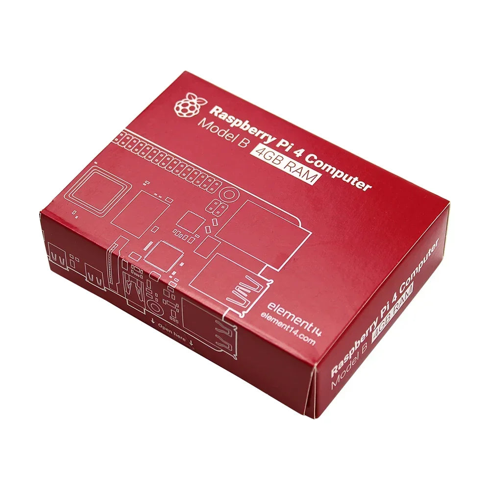 Raspberry Pi 4 Starter Kit — 2/4/8GB med etui, vifte, strøm & HDMI