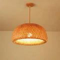 Håndvevd bambus hengelampe — Retro rattan, E27 (soverom/kjøkken)
