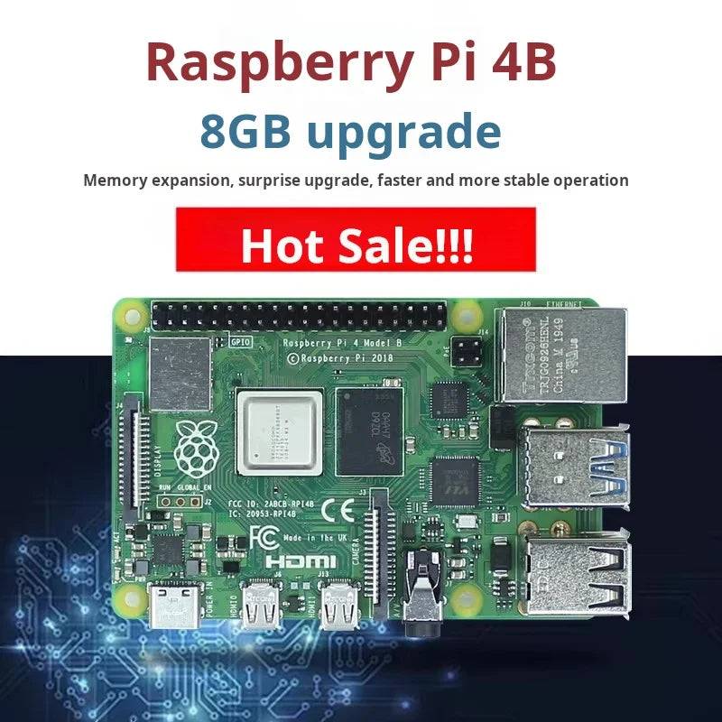 Raspberry Pi 4 Model B — 1/2/4/8GB RAM, WiFi & Bluetooth