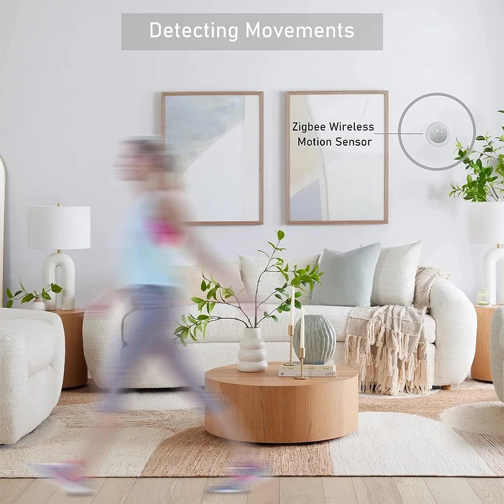 Zigbee 3.0 Mini PIR Bevegelsessensor — Alexa/Google/Home Assistant