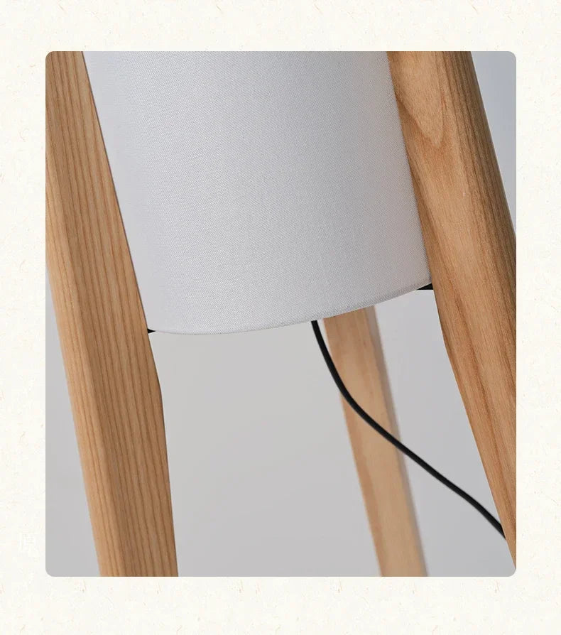 Japansk Wabi-Sabi gulvlampe — Heltre, E27 (stue/soverom/kafe)