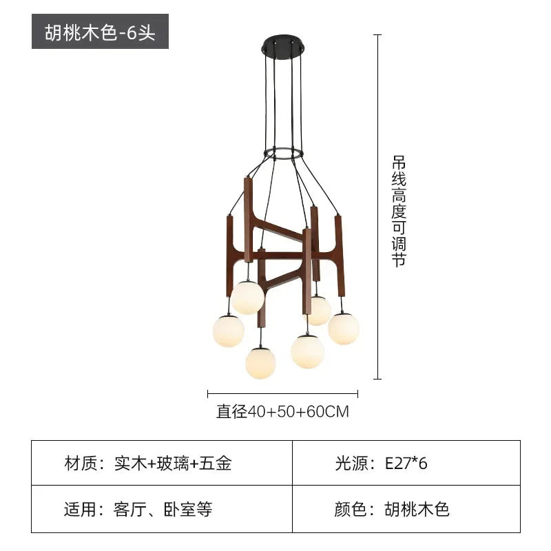 Porada ASTRA Trelampe — Retro, flerhodet, LED (stue/restaurant)