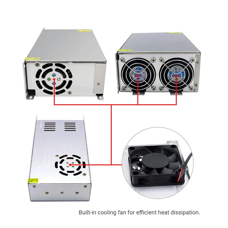 Innkapslet strømforsyning — 5V/12V/24V/48V